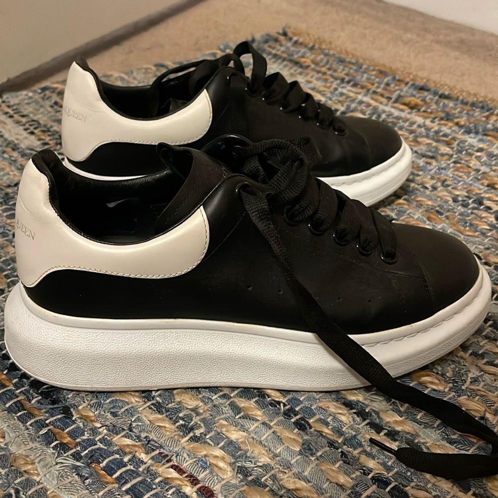 Alexander McQueen Oversized Sneakers, Black & White